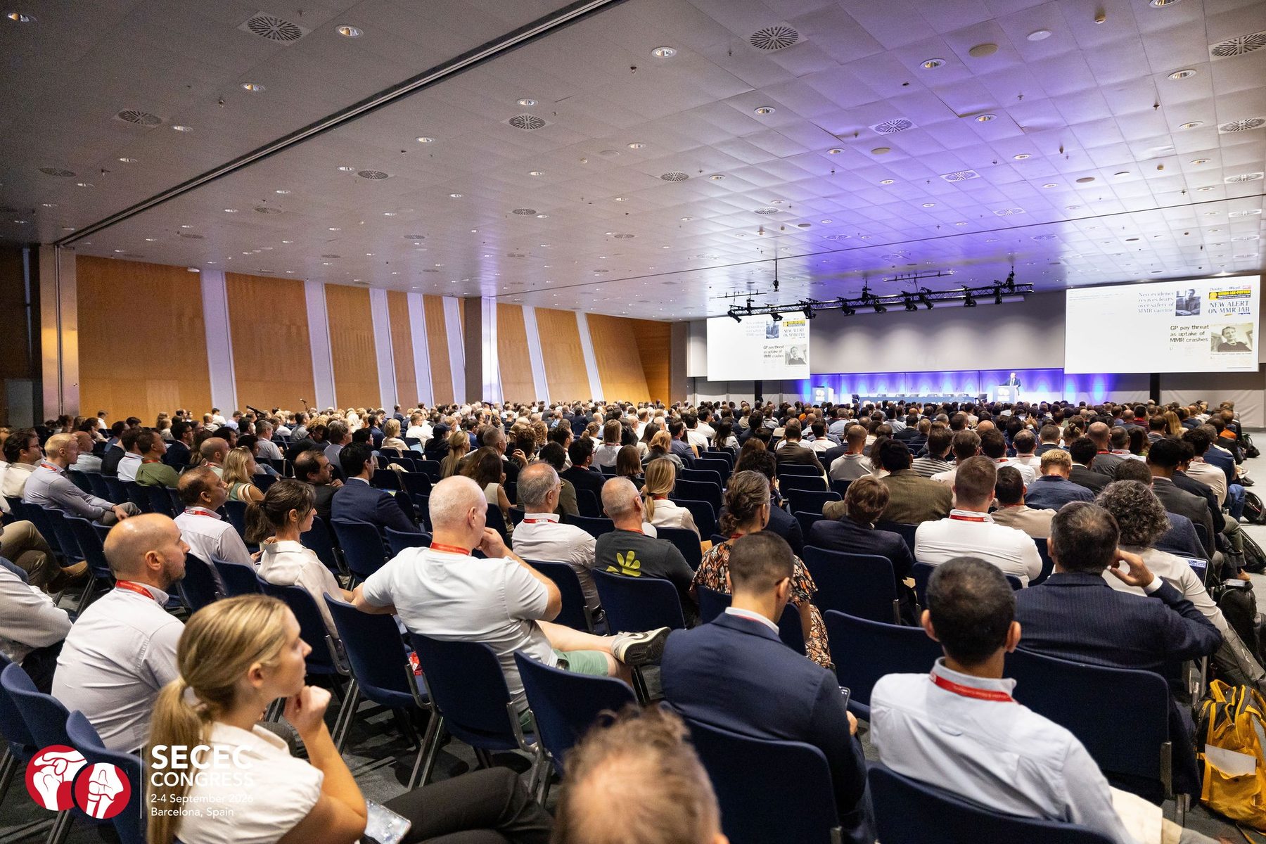 Vortragssaal des SECEC Congress 2026 in Barcelona